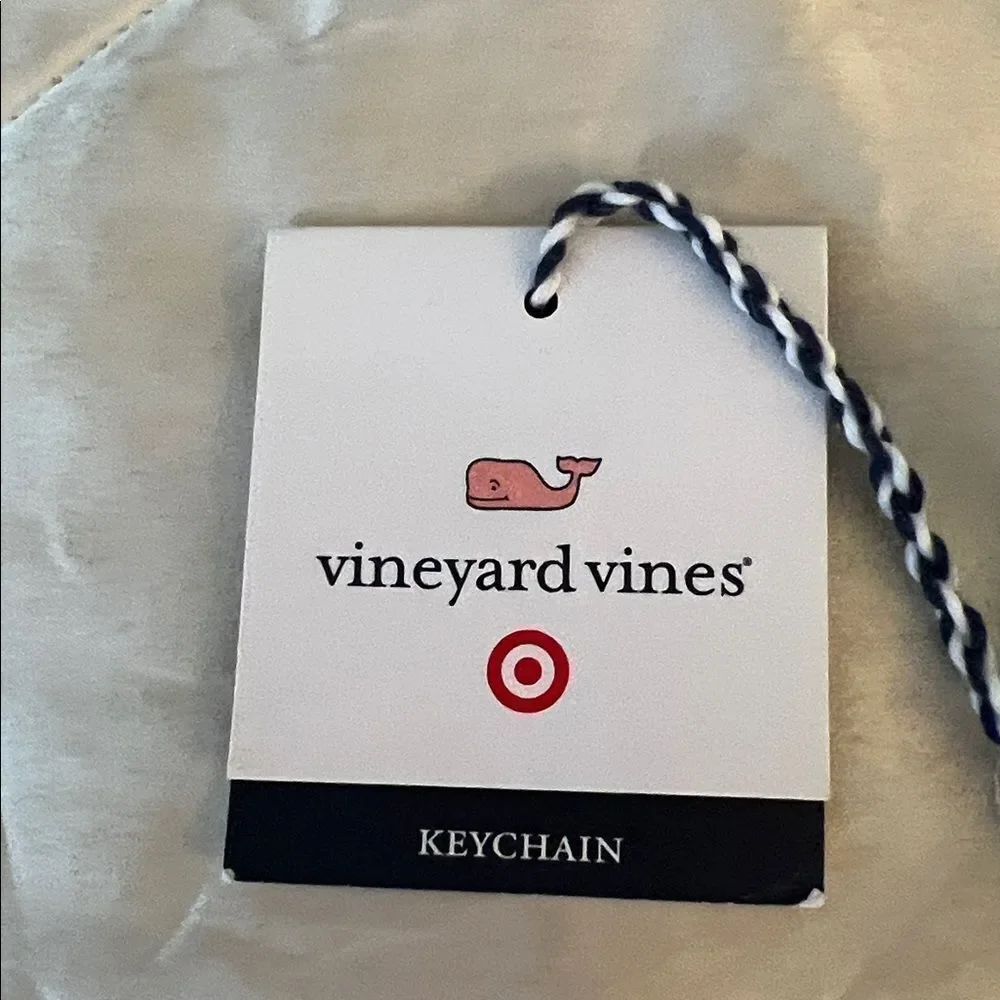Vineyard Vines Pink Whale Floating Keychain Waterproof Beach Pool - set of 2